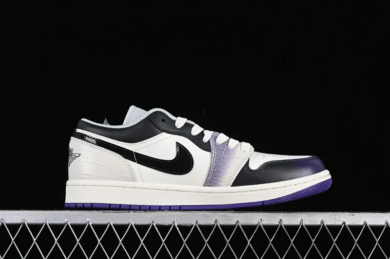 All categories Air Jordan Jordan series basketball shoes Air Jordan 1 Low G version pure original Air Jordan 1 Low "Purple" AJ1 Joe 1 white black purple low-top cultural casual sneakers HF5759-101